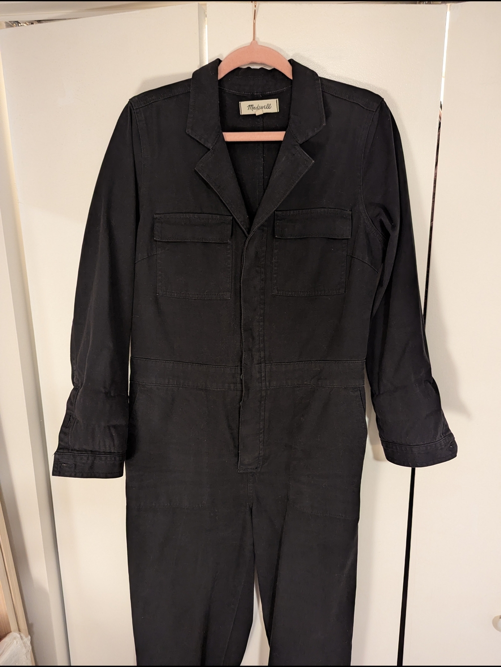 Madewell Men's Black Utility Jumpsuit Jacket